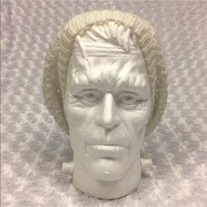 White Knitted Hat/Beanie/Slouchy‎ w Silver Metallic